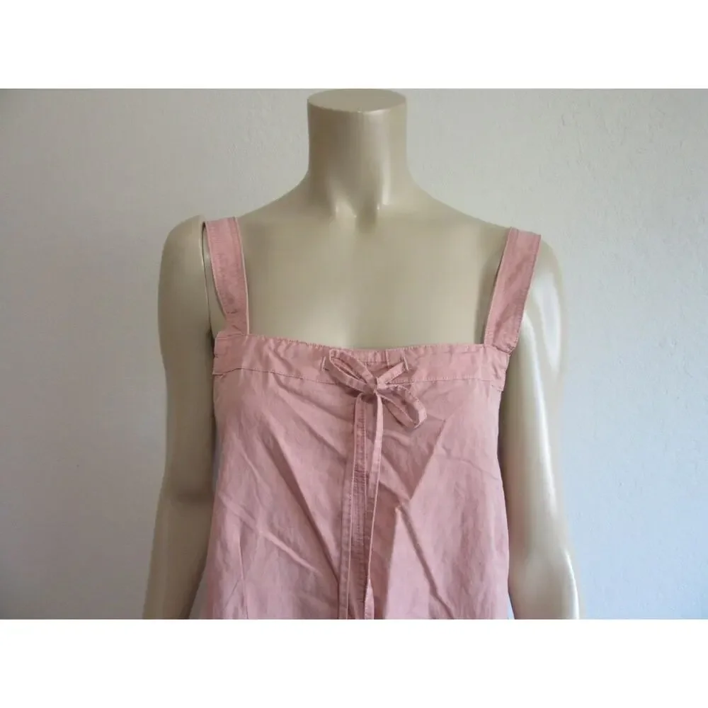 FREE PEOPLE Misty Rose L Cottagecore Sleeveless Pockets Midi Summer Spring Dress